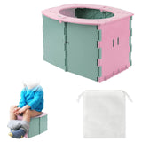 Maxbell Lightweight Travel Toilet Potty Chair Car Toilet for Travel Hiking Pink