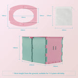 Maxbell Lightweight Travel Toilet Potty Chair Car Toilet for Travel Hiking Pink