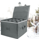Maxbell Stemware Storage Container with Dividers Box for Glassware Wine Glasses