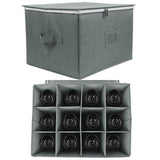 Maxbell Stemware Storage Container with Dividers Box for Glassware Wine Glasses