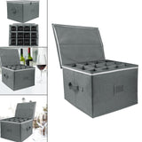 Maxbell Stemware Storage Container with Dividers Box for Glassware Wine Glasses