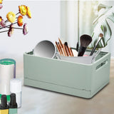 Maxbell Stackable Collapsible Storage Bin Clothes Books Cosmetics Organizer Green