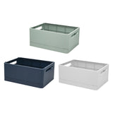 Maxbell Stackable Collapsible Storage Bin Clothes Books Cosmetics Organizer Green