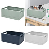 Maxbell Stackable Collapsible Storage Bin Clothes Books Cosmetics Organizer Green