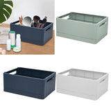 Maxbell Stackable Collapsible Storage Bin Clothes Books Cosmetics Organizer Green