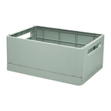 Maxbell Stackable Collapsible Storage Bin Clothes Books Cosmetics Organizer Green