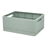 Maxbell Stackable Collapsible Storage Bin Clothes Books Cosmetics Organizer Green