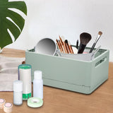 Maxbell Stackable Collapsible Storage Bin Clothes Books Cosmetics Organizer Green