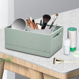 Maxbell Stackable Collapsible Storage Bin Clothes Books Cosmetics Organizer Green