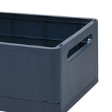 Maxbell Stackable Collapsible Storage Bin Clothes Books Cosmetics Organizer Blue