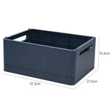 Maxbell Stackable Collapsible Storage Bin Clothes Books Cosmetics Organizer Blue