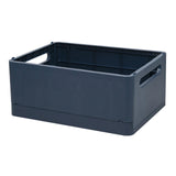 Maxbell Stackable Collapsible Storage Bin Clothes Books Cosmetics Organizer Blue