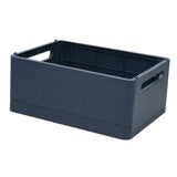 Maxbell Stackable Collapsible Storage Bin Clothes Books Cosmetics Organizer Blue