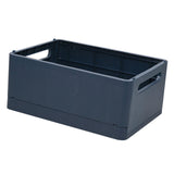 Maxbell Stackable Collapsible Storage Bin Clothes Books Cosmetics Organizer Blue