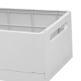 Maxbell Stackable Collapsible Storage Bin Clothes Books Cosmetics Organizer Gray