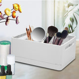 Maxbell Stackable Collapsible Storage Bin Clothes Books Cosmetics Organizer Gray