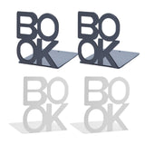 Maxbell Bookshelf Heavy Duty Metal Document Non Skid Decorative for Office Books White