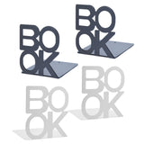 Maxbell Bookshelf Heavy Duty Metal Document Non Skid Decorative for Office Books White