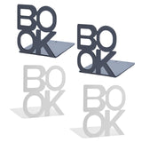 Maxbell Bookshelf Heavy Duty Metal Document Non Skid Decorative for Office Books White