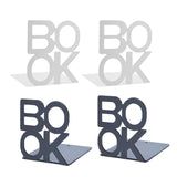 Maxbell Bookshelf Heavy Duty Metal Document Non Skid Decorative for Office Books White