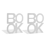 Maxbell Bookshelf Heavy Duty Metal Document Non Skid Decorative for Office Books White