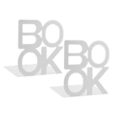 Maxbell Bookshelf Heavy Duty Metal Document Non Skid Decorative for Office Books White