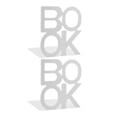 Maxbell Bookshelf Heavy Duty Metal Document Non Skid Decorative for Office Books White