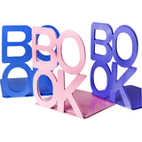 Maxbell Bookshelf Heavy Duty Metal Document Non Skid Decorative for Office Books White