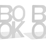 Maxbell Bookshelf Heavy Duty Metal Document Non Skid Decorative for Office Books White