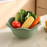 Maxbell Food Strainer Washing Bowls Detachable Filter for Vegetable Fruits Mixing yellow