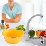 Maxbell Food Strainer Washing Bowls Detachable Filter for Vegetable Fruits Mixing yellow