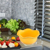 Maxbell Food Strainer Washing Bowls Detachable Filter for Vegetable Fruits Mixing yellow
