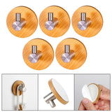 Maxbell Wooden Towel Hook Multipurpose Adhesive for Kitchen Home Bedroom