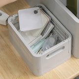 Maxbell Storage Box Stackable Sundries Utility Toy for Bathroom Kitchen Classroom grey