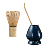 Maxbell Matcha Set Ceramics Matcha Whisk Holder Matcha Ceremony Kit Bamboo Whisk Blue