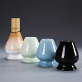 Maxbell Matcha Set Ceramics Matcha Whisk Holder Matcha Ceremony Kit Bamboo Whisk Black