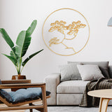 Maxbell Welcome Guests Pine Metal Wall Art Decor for TV Background Bedroom B