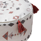 Maxbell Unfilled Pouf Ottoman Cover Footstool Foot Rest Cover for Lounge Red
