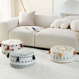 Maxbell Unfilled Pouf Ottoman Cover Footstool Foot Rest Cover for Lounge Red