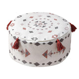 Maxbell Unfilled Pouf Ottoman Cover Footstool Foot Rest Cover for Lounge Red