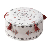 Maxbell Unfilled Pouf Ottoman Cover Footstool Foot Rest Cover for Lounge Red