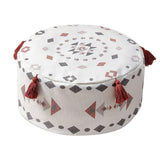 Maxbell Unfilled Pouf Ottoman Cover Footstool Foot Rest Cover for Lounge Red