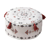 Maxbell Unfilled Pouf Ottoman Cover Footstool Foot Rest Cover for Lounge Red