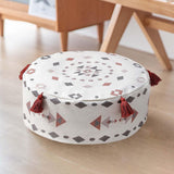 Maxbell Unfilled Pouf Ottoman Cover Footstool Foot Rest Cover for Lounge Red