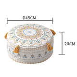 Maxbell Unfilled Pouf Ottoman Cover Footstool Foot Rest Cover for Lounge Yellow