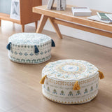 Maxbell Unfilled Pouf Ottoman Cover Footstool Foot Rest Cover for Lounge Yellow