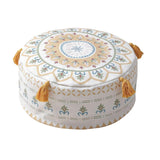 Maxbell Unfilled Pouf Ottoman Cover Footstool Foot Rest Cover for Lounge Yellow