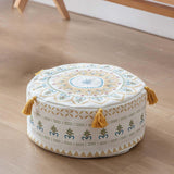Maxbell Unfilled Pouf Ottoman Cover Footstool Foot Rest Cover for Lounge Yellow