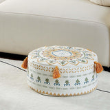 Maxbell Unfilled Pouf Ottoman Cover Footstool Foot Rest Cover for Lounge Yellow