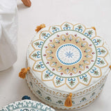 Maxbell Unfilled Pouf Ottoman Cover Footstool Foot Rest Cover for Lounge Yellow